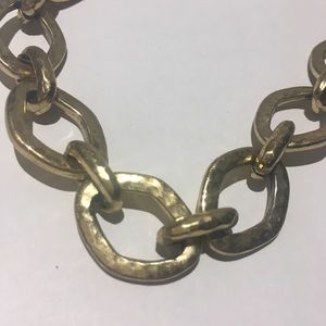 Hammered gold necklace